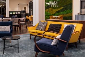 Lounge seating at Sky Studios Elstree, Hertfordshire, furnished by JPA Workspaces